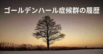 ゴールデンハール症候群の履歴