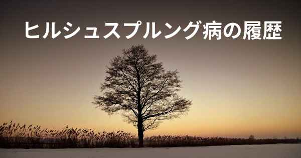 ヒルシュスプルング病の履歴
