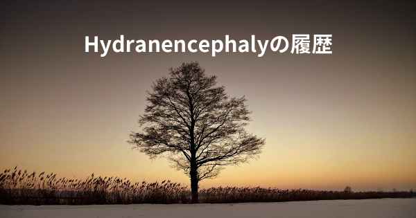 Hydranencephalyの履歴