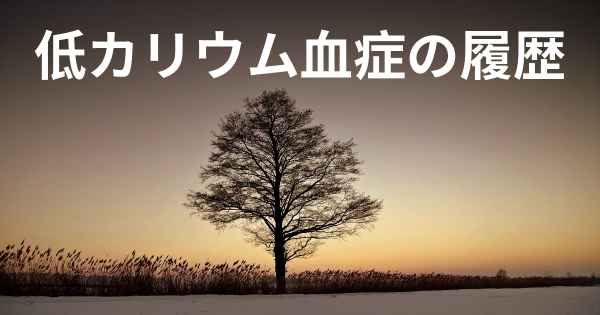 低カリウム血症の履歴