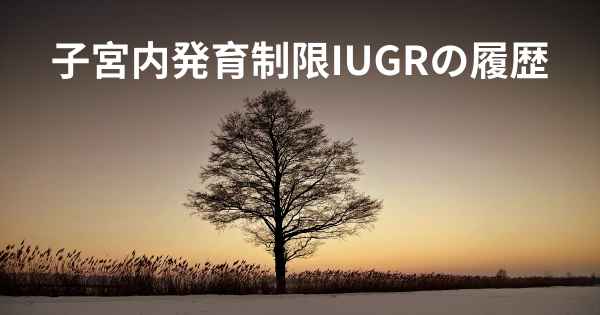 子宮内発育制限IUGRの履歴