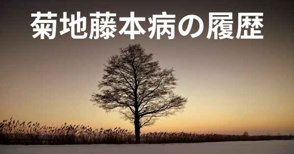 菊地藤本病の履歴