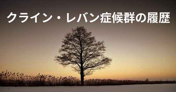クライン・レバン症候群の履歴