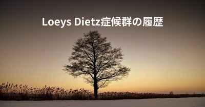 Loeys Dietz症候群の履歴