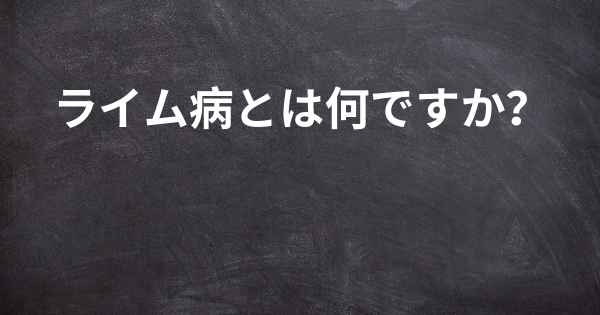 ライム病とは何ですか？