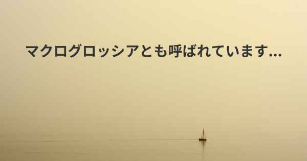 マクログロッシアとも呼ばれています...