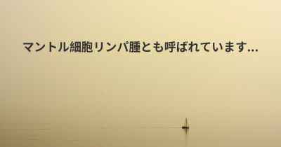 マントル細胞リンパ腫とも呼ばれています...