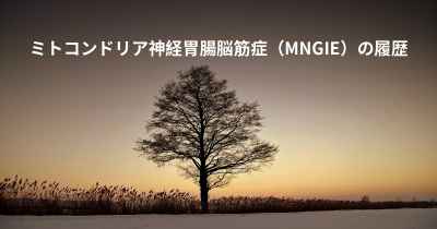 ミトコンドリア神経胃腸脳筋症（MNGIE）の履歴