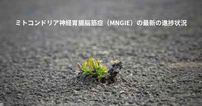 ミトコンドリア神経胃腸脳筋症（MNGIE）の最新の進捗状況