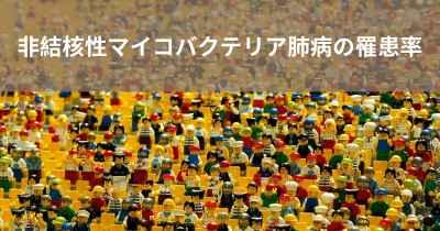 非結核性マイコバクテリア肺病の罹患率