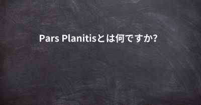 Pars Planitisとは何ですか？
