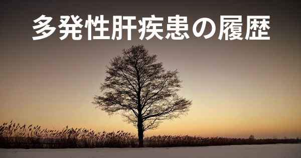 多発性肝疾患の履歴