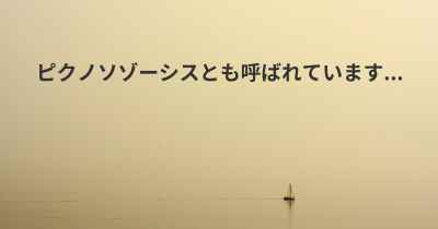 ピクノソゾーシスとも呼ばれています...