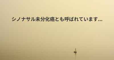 シノナサル未分化癌とも呼ばれています...