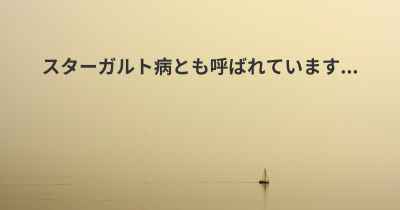 スターガルト病とも呼ばれています...