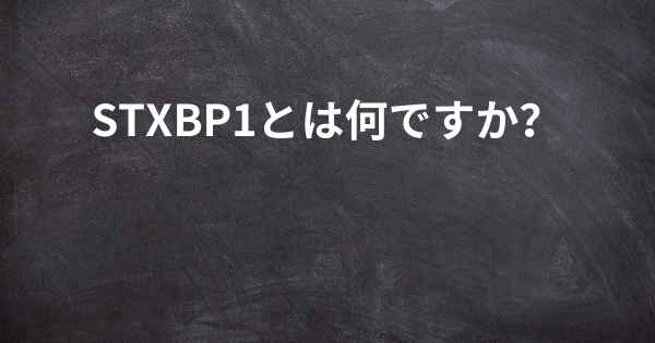 STXBP1とは何ですか？
