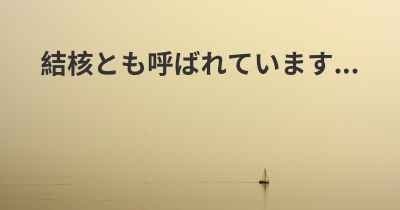 結核とも呼ばれています...