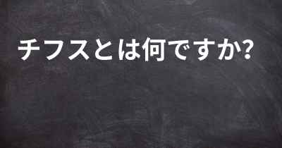 チフスとは何ですか？