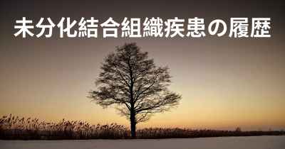 未分化結合組織疾患の履歴