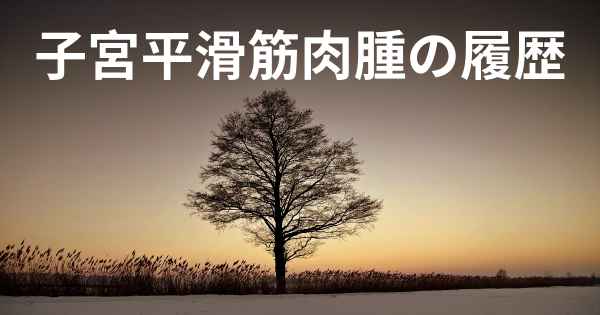 子宮平滑筋肉腫の履歴