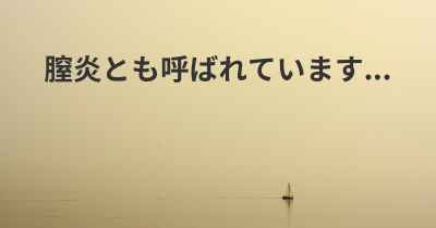 膣炎とも呼ばれています...