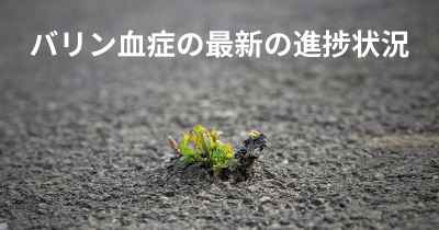 バリン血症の最新の進捗状況