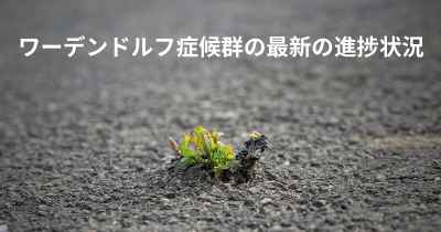 ワーデンドルフ症候群の最新の進捗状況