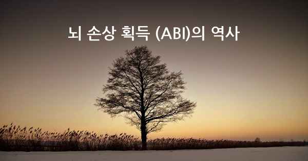 뇌 손상 획득 (ABI)의 역사