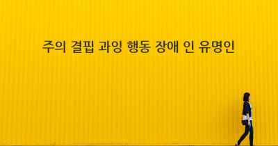 주의 결핍 과잉 행동 장애 인 유명인