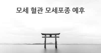 모세 혈관 모세포종 예후