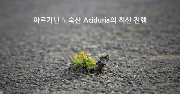 아르기닌 노숙산 Aciduria의 최신 진행