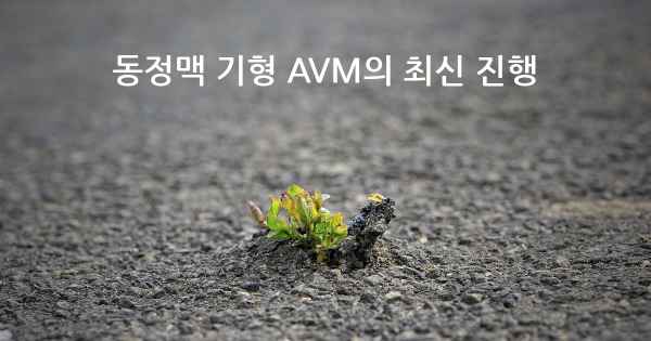 동정맥 기형 AVM의 최신 진행