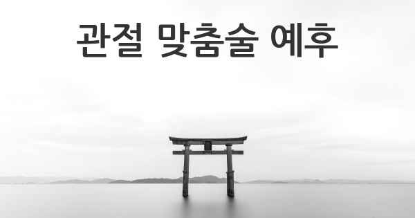 관절 맞춤술 예후