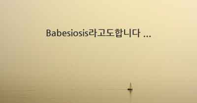 Babesiosis라고도합니다 ...