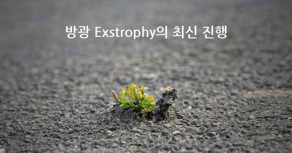 방광 Exstrophy의 최신 진행