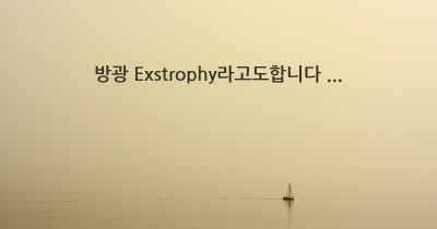 방광 Exstrophy라고도합니다 ...