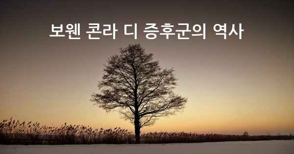 보웬 콘라 디 증후군의 역사