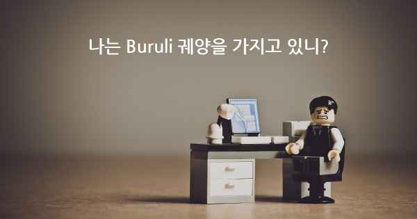나는 Buruli 궤양을 가지고 있니?