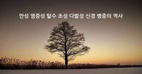 만성 염증성 탈수 초성 다발성 신경 병증의 역사