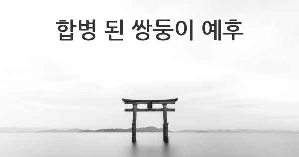 합병 된 쌍둥이 예후