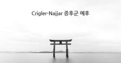 Crigler-Najjar 증후군 예후