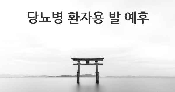 당뇨병 환자용 발 예후