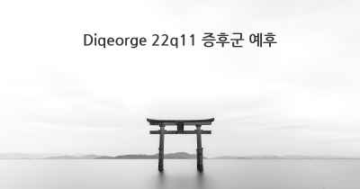 Diqeorge 22q11 증후군 예후