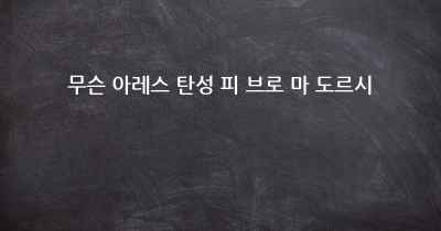 무슨 아레스 탄성 피 브로 마 도르시