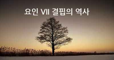 요인 VII 결핍의 역사