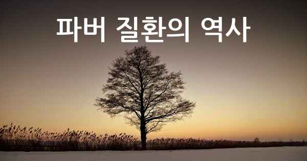 파버 질환의 역사