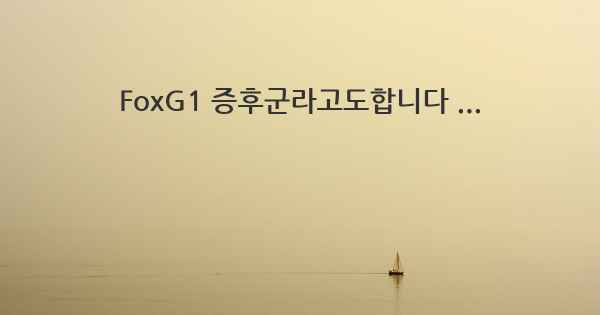 FoxG1 증후군라고도합니다 ...