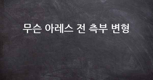 무슨 아레스 전 측부 변형