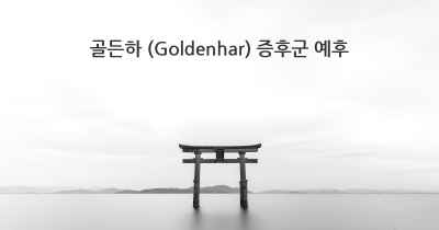 골든하 (Goldenhar) 증후군 예후