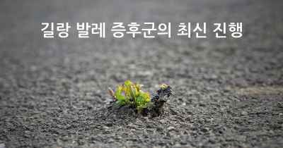 길랑 발레 증후군의 최신 진행